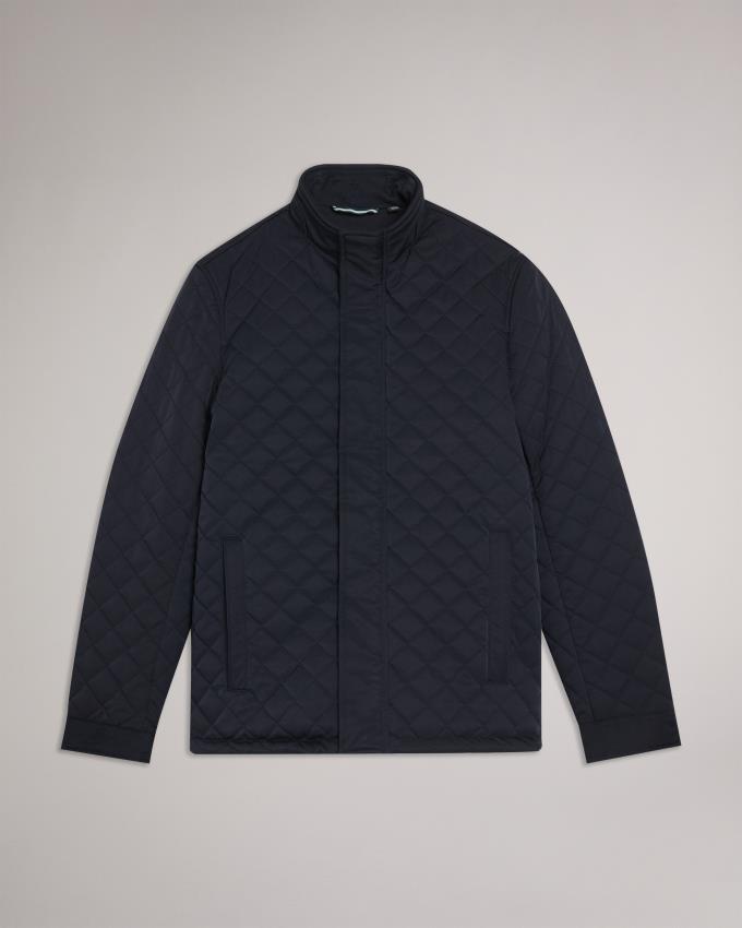 Veste Ted Baker Diamond Quilt Funnel Neck Bleu Marine Homme | BIP-66078311